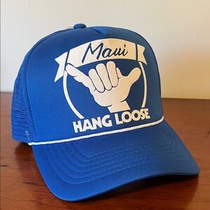 Blue Maui Hang Loose Trucker Hat